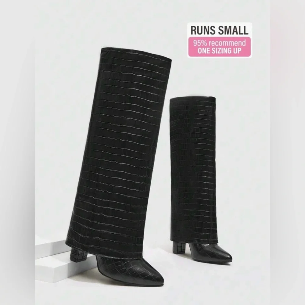 SHEIN Heeled Shark Boots - Picture 3 of 7